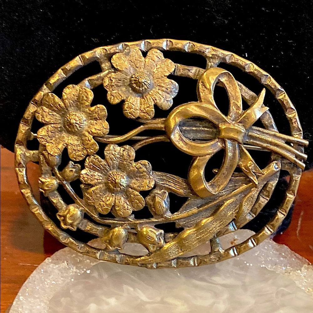Antique Art Deco Floral Lily of The Valley Brooch
